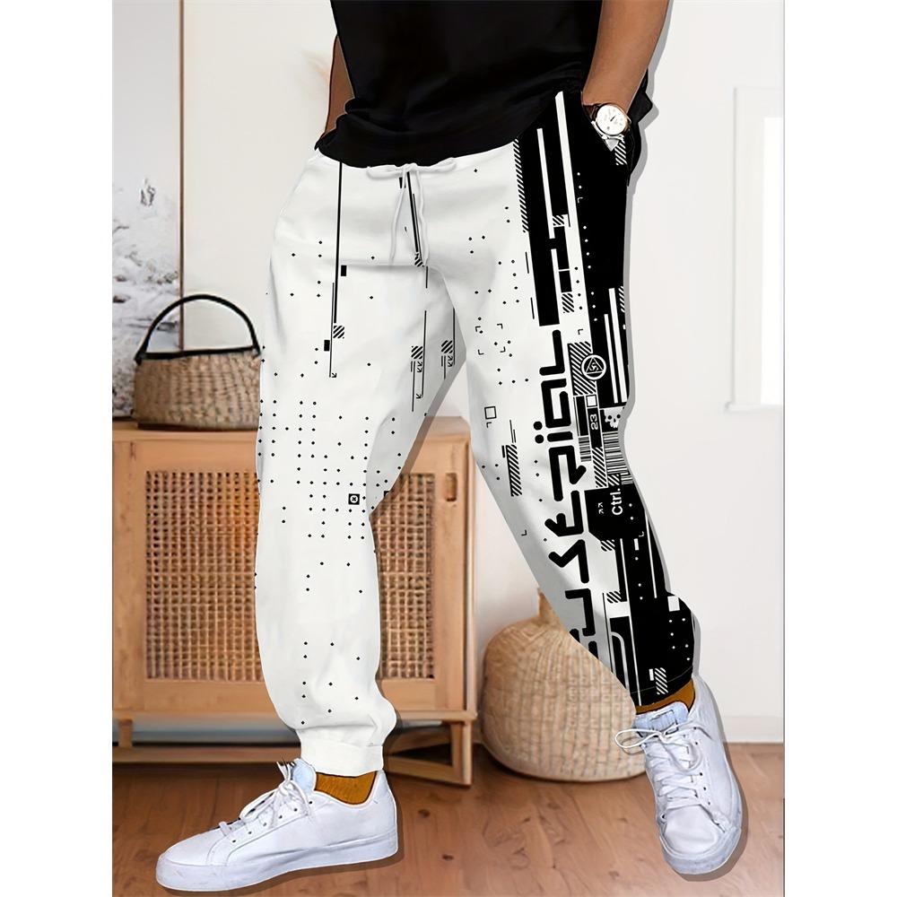 2025 New Men's Casual Sports Pants 3D Texture Design Fashionable Sports Style Comfortable And Soft Drawstring Casual Pants