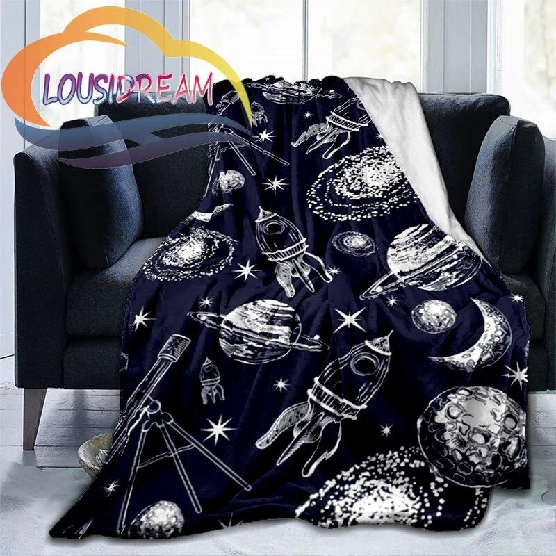 Space Universe Vector and The Sun  Many Planets In Galaxy Series Wool Blanket Cashmere  Fashion Flannel Blanke