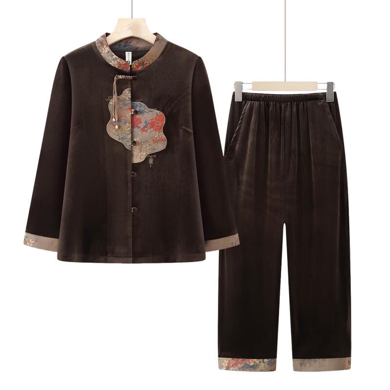 Elegantes zweiteiliges Set im neuen chinesischen Stil für Frauen mittleren Alters