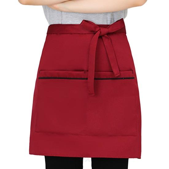 Chef Arbeitslatzschürze mit Öl Halbfleckenabweisende wasserdichte Taschen Arbeitsschürze für