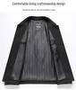 Men's Lapel Button Jacket, Business Casual, Spring/Autumn, for Middle-aged and Elderly (60-70) Fathers.