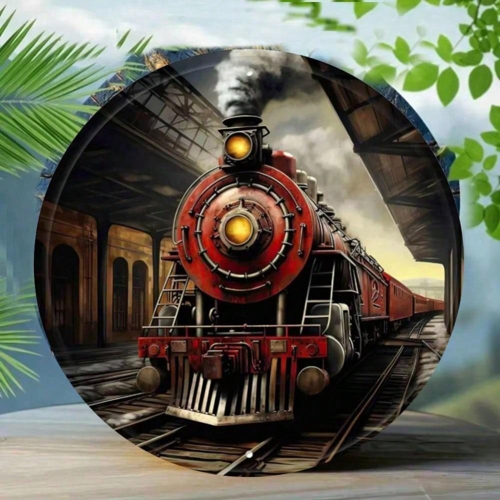 Vintage Metal Tin Sign Steam Train Locomotive Retro Wall Art Poster Home Bar Cafe Garage Decor