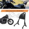 Modified Harley XL883 1200 Motorcycle Round Tube with Rear Backrest, Rear Arch, and Tail Rack (2004-2020)