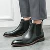 2026 Men's Fashion Chelsea Boots Classic Trendy Soft Leather Upper Non-Slip Rubber Sole Daily Casual Resistant Ankle Dress Boots