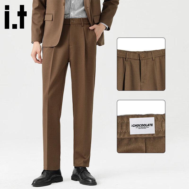 :CHOCOOLATEit Men s Straight-Leg Winter Business Casual Trousers 28