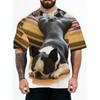 Summer 3D Printed Cartoon Anime Loose Men's Short Sleeved T-shirt