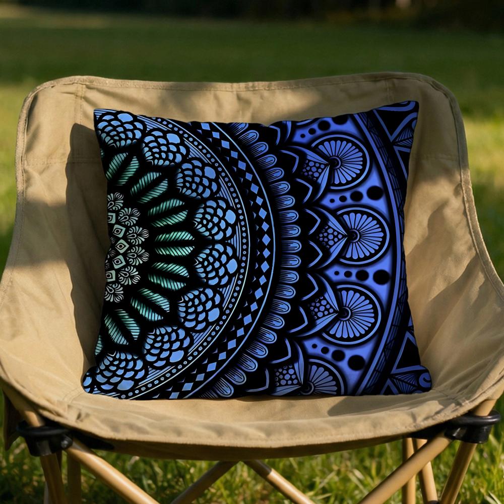 Ethnic Bohemian Pattern Cushion Cover Soft Reversible Durable Pillow Cover MultiScene Use for Home Car Daily Comfort