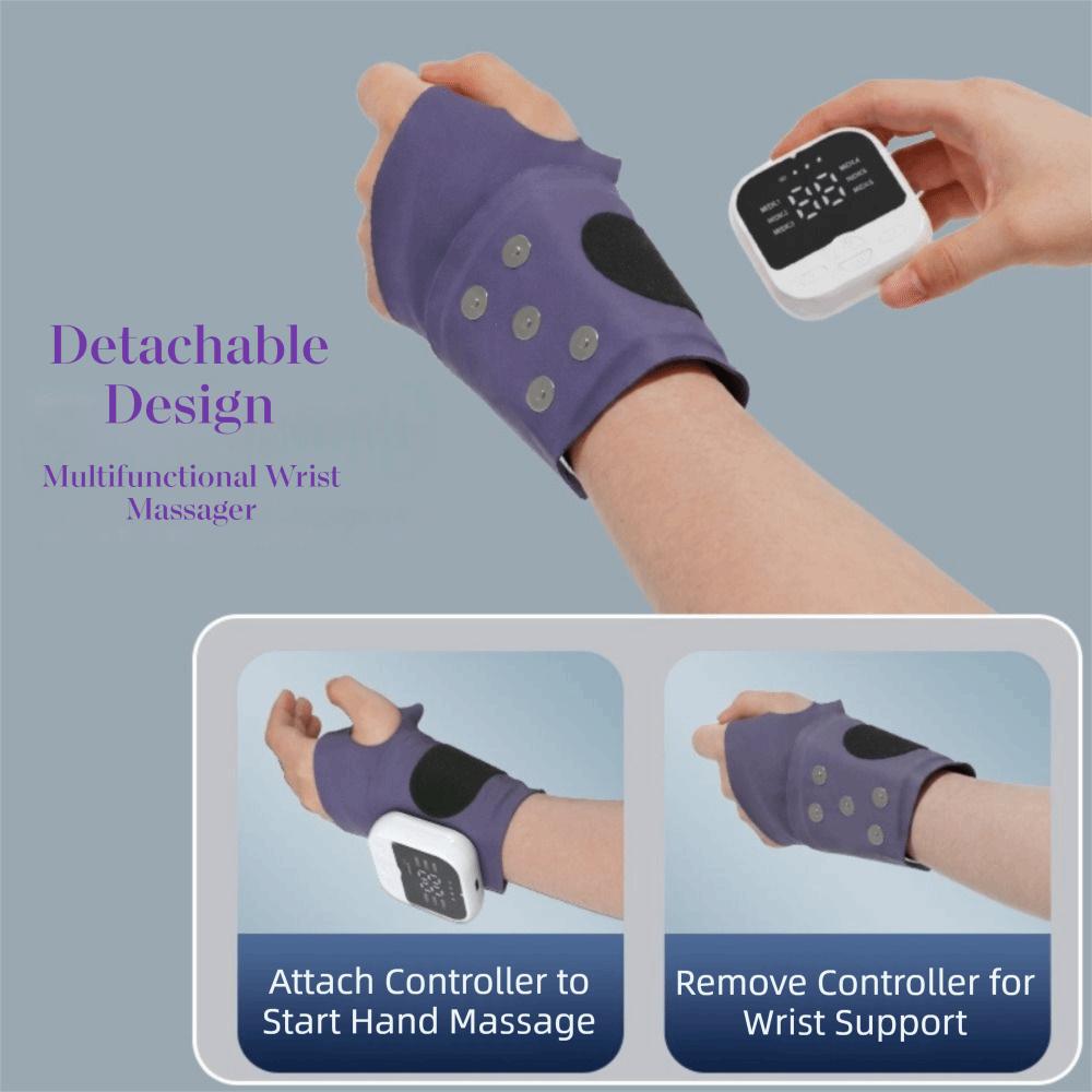 10 Modes EMS Microcurrent Massager 29 Levels Wrist Support Brace Hand Massage Protector Office Use
