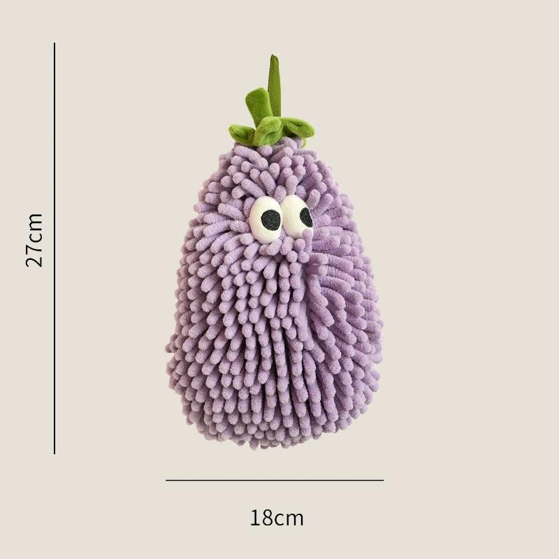 

Hand Towel For Kitchen And Bathroom Banana/Strawberry Shaped Hanging Washcloth Chenilles Cloths Soft Absorbent Towel B