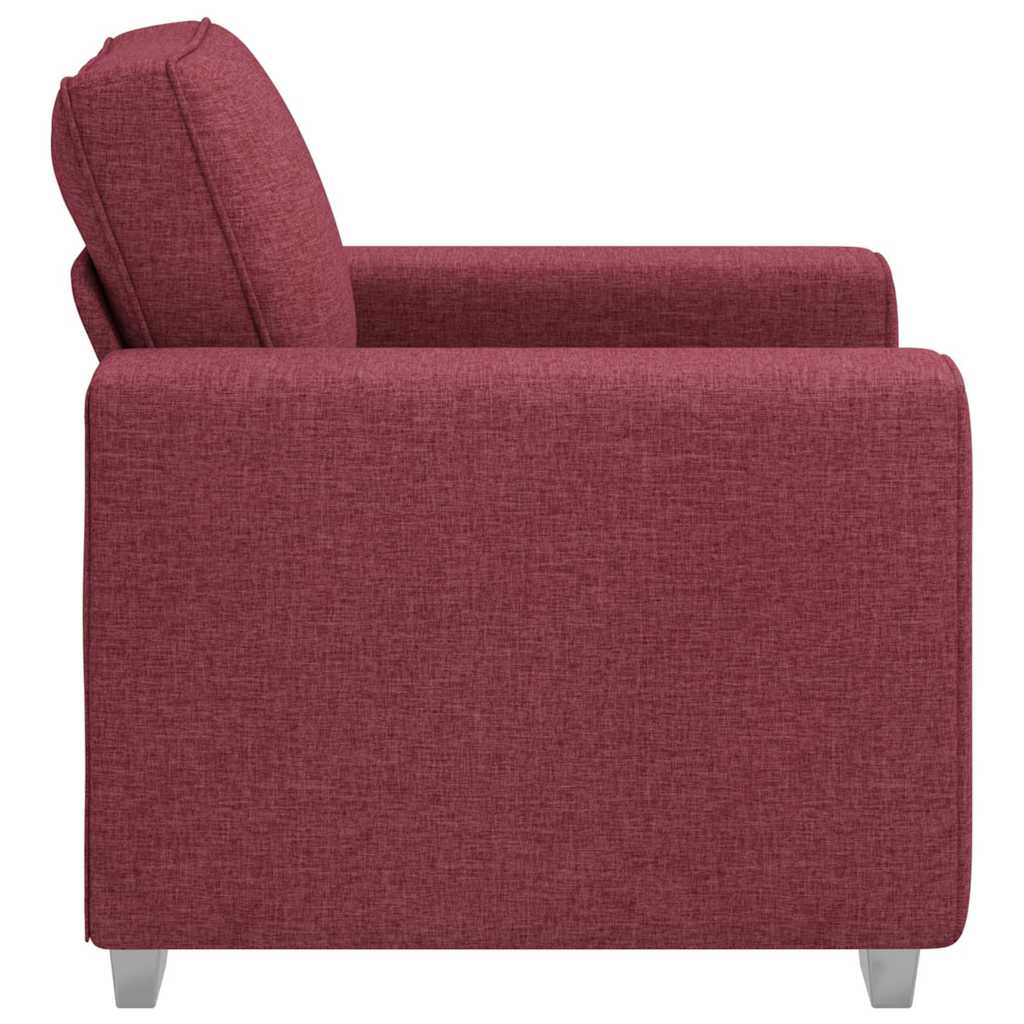 Armchair in Wine Red 100 cm Fabric