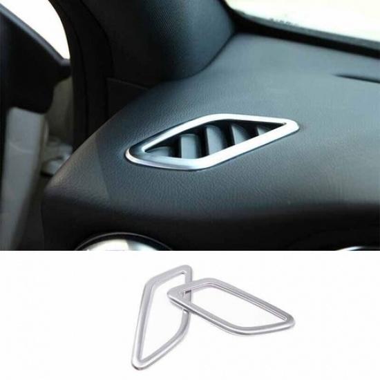 Cover Trim Matte Silver Dashboard Side Outlet Vent ABS For Benz GLA CLA 2013-19