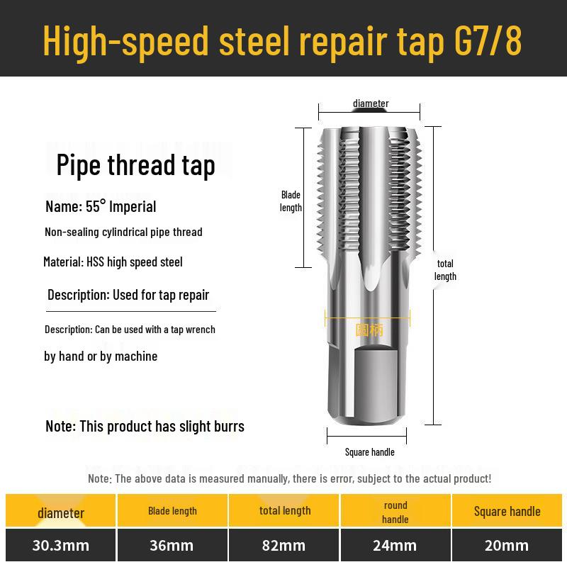 55° Imperial Non-Sealing Cylindrical Pipe Thread Tap/Thread Mill Drilling Bit, 60° US Sizes 2, 3, 4.