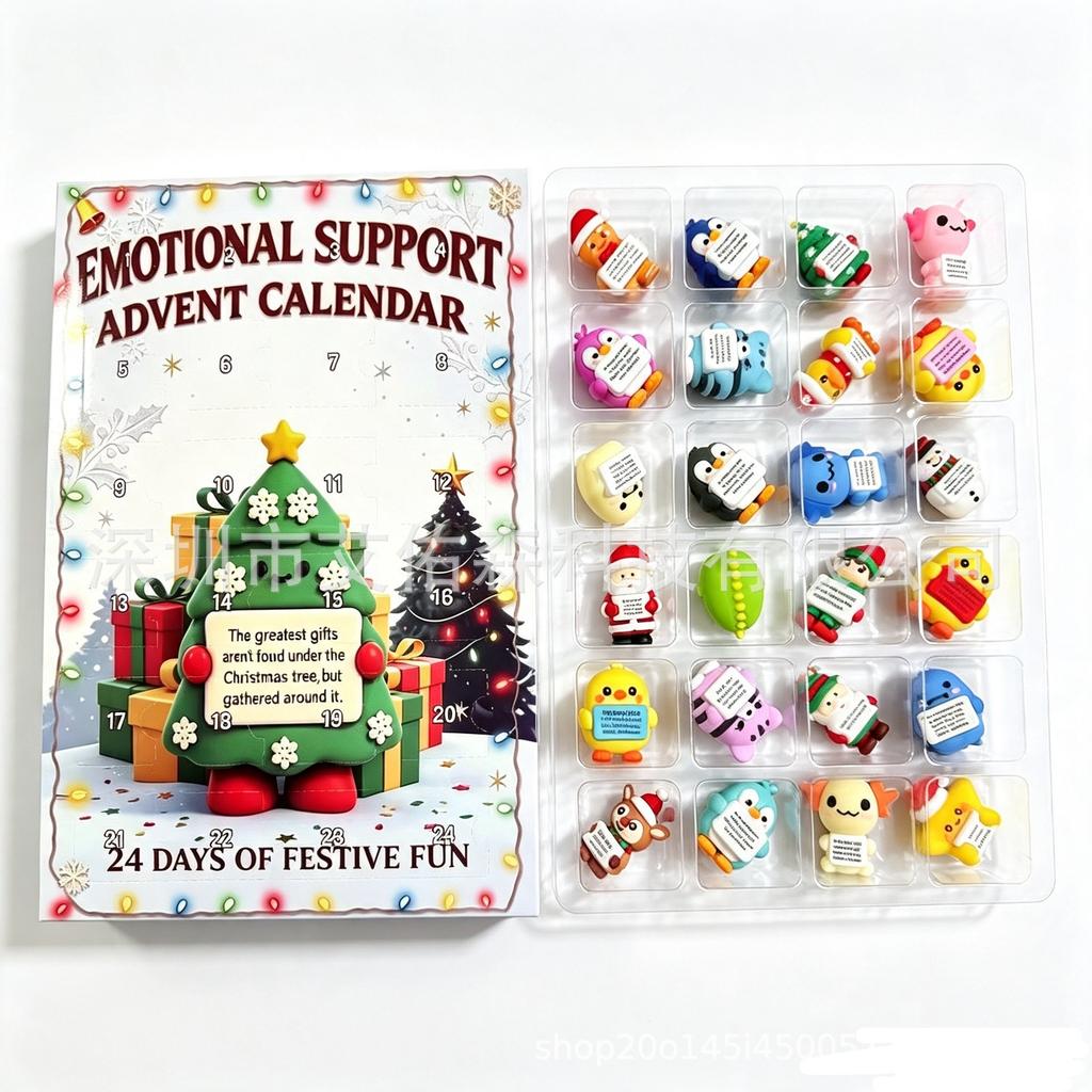 Scatola a Sorpresa Squishy di Natale 2026, Giocattolo Pop Animale Stampato in 3D, Regalo Creativo per Alleviare lo Stress