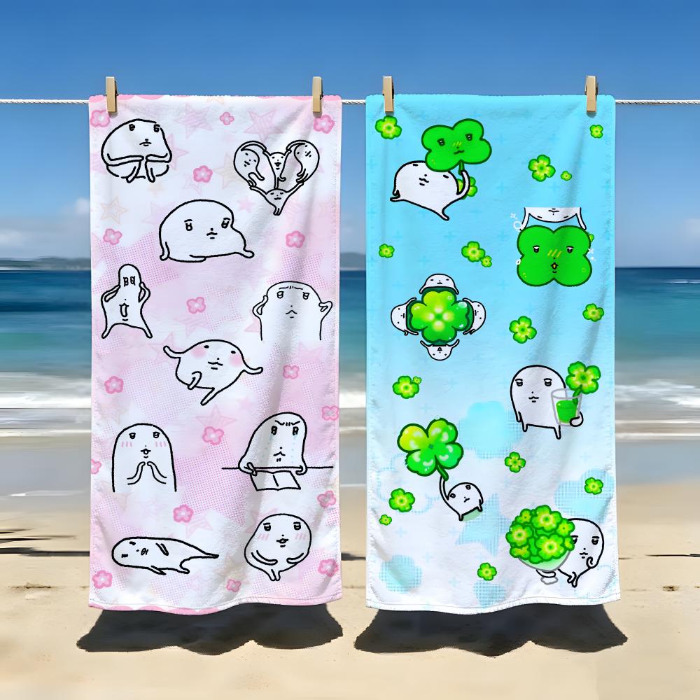 Cartoon M-Mochi K-Kun Towel Beach Blanket Towel  For Travel Gym Shower Luxury Lightweight Camping Pool hot