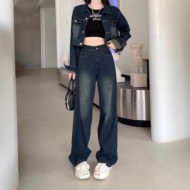 

Women s Trendy Retro Wide-Leg Jeans - Spring & Autumn Style 2025 M