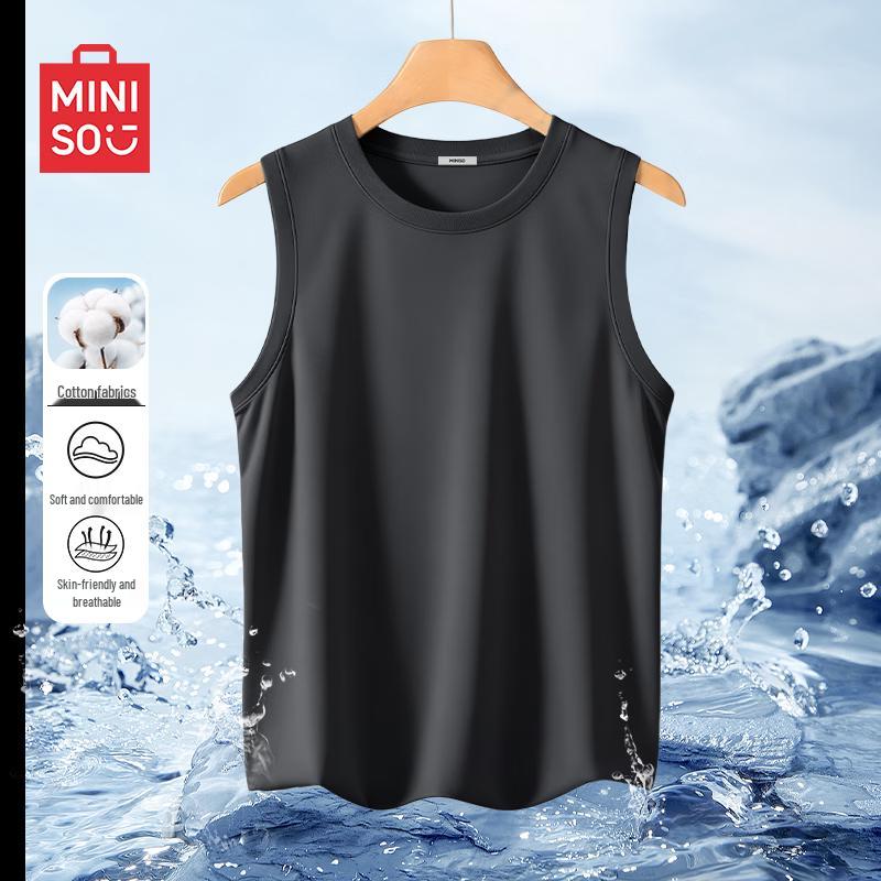 MINISO Men s Summer Loose Pure Cotton Sleeveless Vest XL