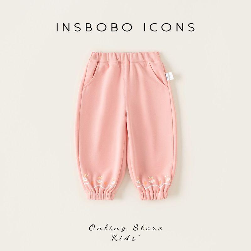 Girl Pants 2025 Autumn New Arrival Casual Pants Baby Girl Sports Pants Kids Casual Sweatpants Little Girl Autumn Clothing Pink 90