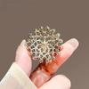 Women Brooch Sparkling Colorful Rhinestones Decor Dandelion Design Lapel Pin Sweater Scarf Badge Clothing Bags Accessories