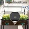 Raised Garden Bed with Greenhouse Roof, Elevated Planter Box with Drainage Holes, 100 x 48 x 124 cm, Black