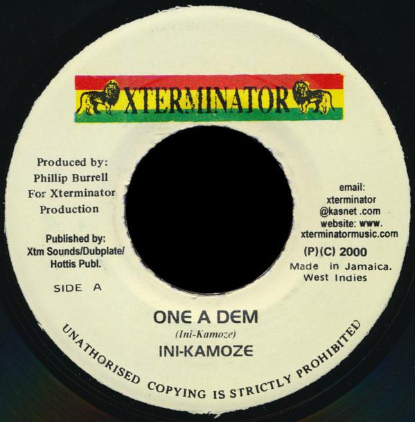 

7inch Record INI KAMOZE - One A Dem NONE XTerminator 2000 Jamaica Reggae, Ska & Dub Used