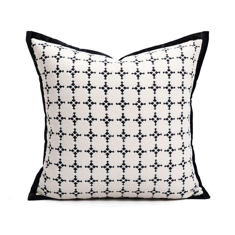 Nordic light luxury pillowcase, green oil painting style, living room, No Filling