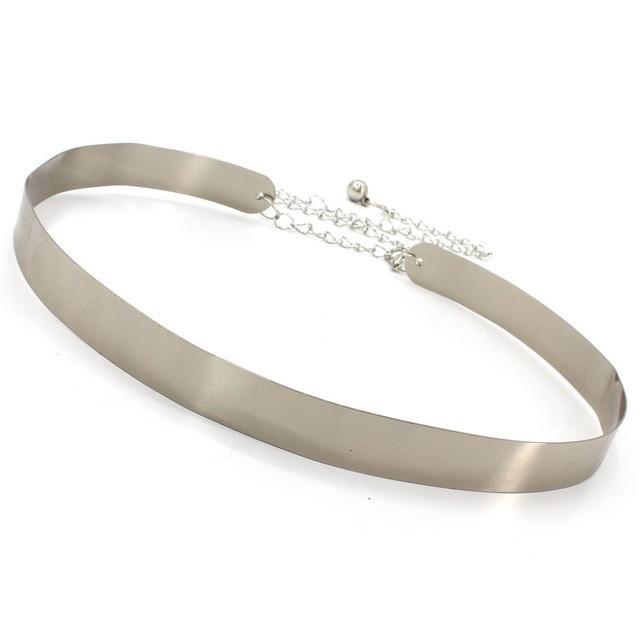 Fashionable and Individualistic Large and Small Mirror Metal Iron Sheet Waistband Decoration Dress Korean-style All-in-one Waist Chain
