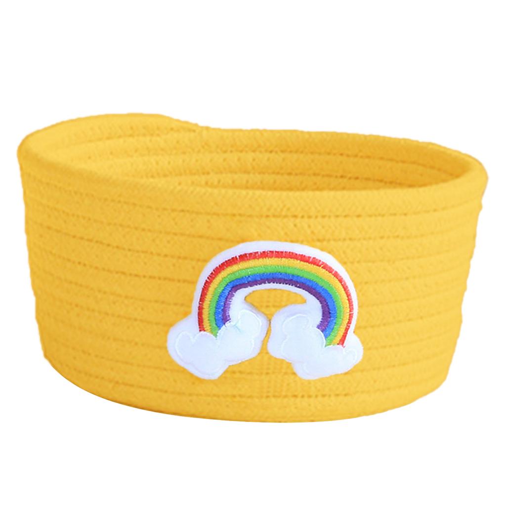 Cotton Rope Woven Storage Basket Cartoon Animals Children Toy Organizer Handmade Desktop Storage Candy Clothes Toy Box