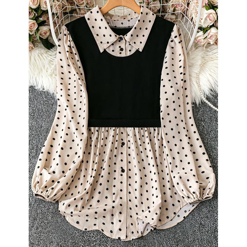 Two-Piece Look Women s Shirt N 15173 - Cross-Border Style S