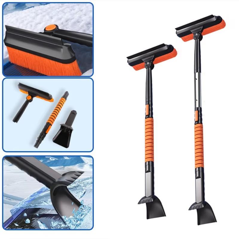 New 35 In 1 Car Ice Removing Brush Shovel Retractable Winter Snow Shovel Ice Removal Scraper Auto Cleaning Tool Accessories