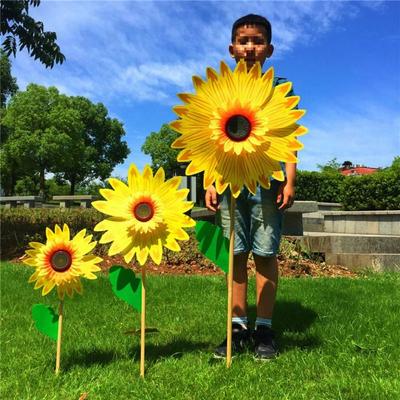 PVC Drehende Sonnenblume Mehrere Stile Garten Hof Windspiel Outdoor Party Picknick Dekoration