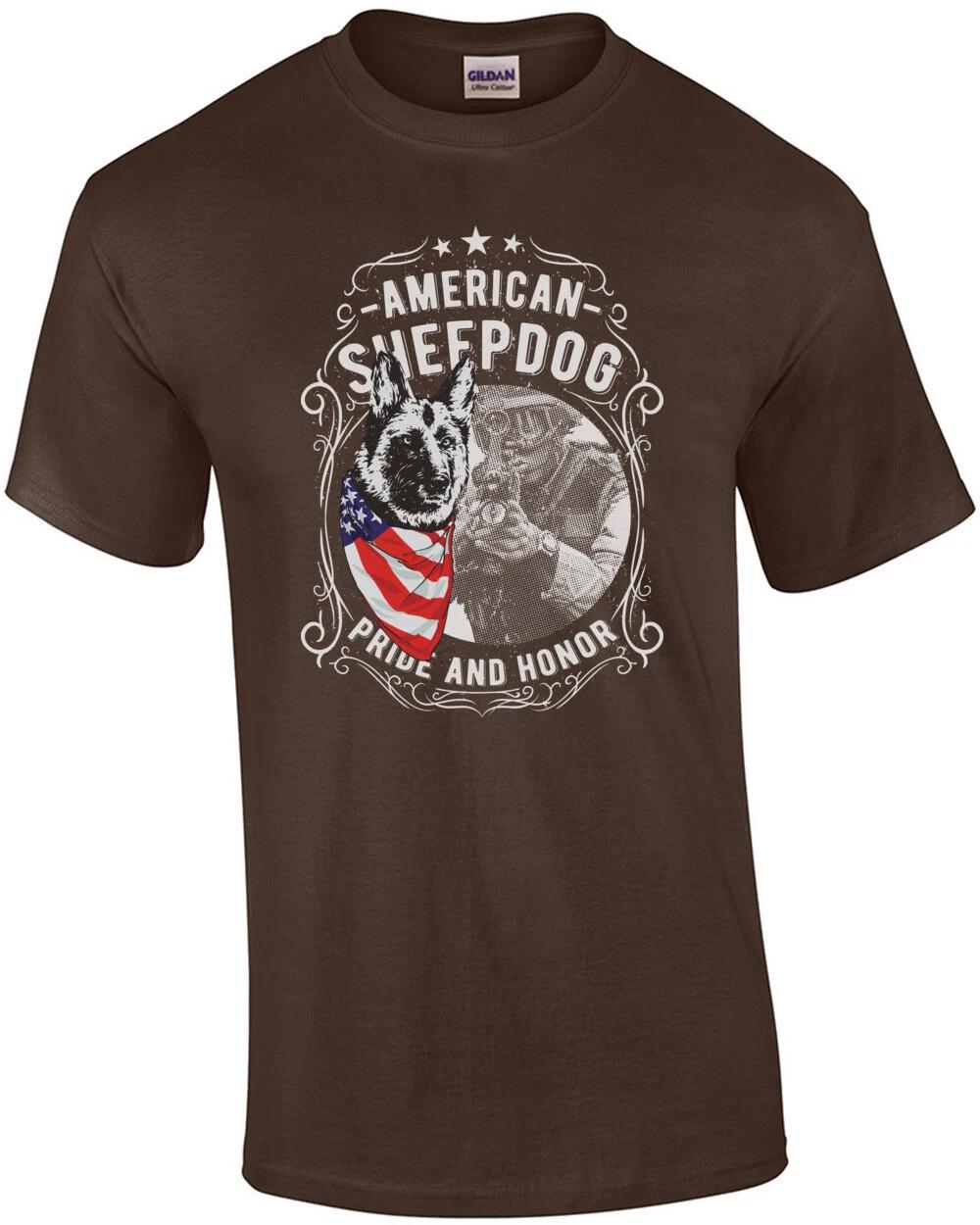 American Sheep Dog Patriotic T-Shirt L