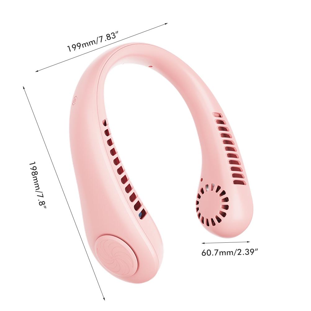 Portable Neck Fan Hands Free Rechargeable Bladeless Neck Fan Wearable Powerful Quiet  Fan for Outdoor Sports Office