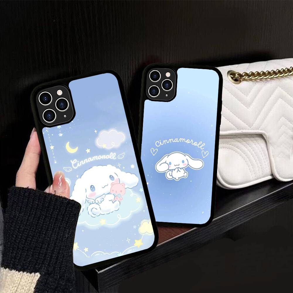 Caroon Cute C-Cinnamorolls PC+TPU Protective Phone Case For IPhone 17 16 Pro Max 15 Plus 14 13 12 11 Cover