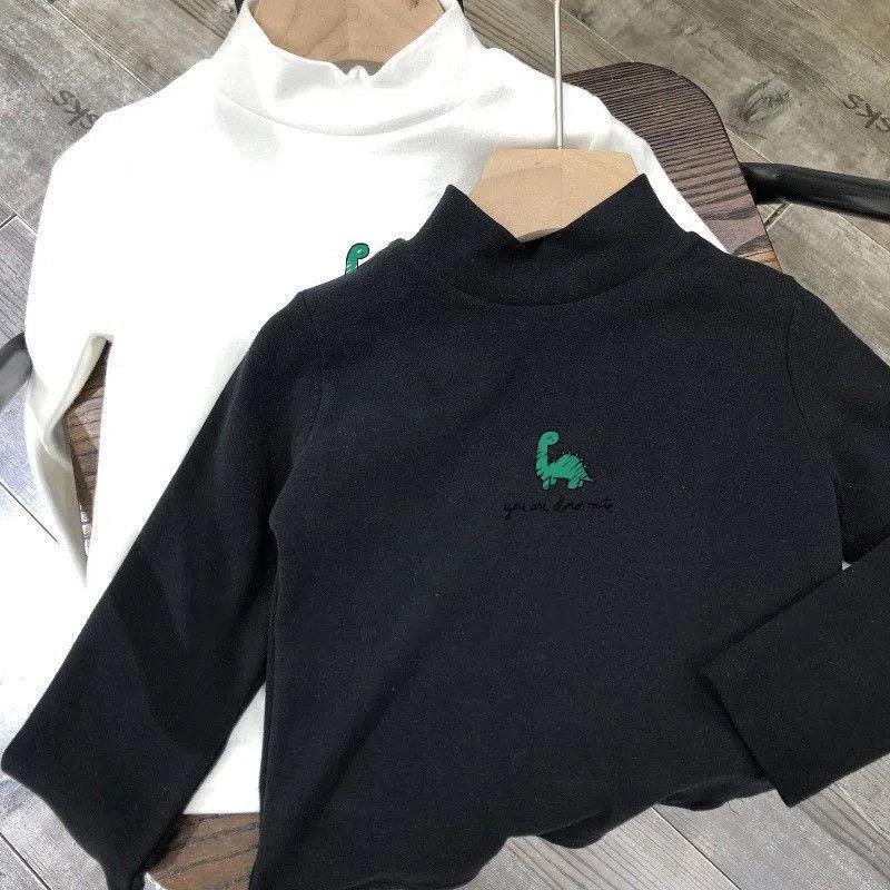 Boys Thermal Half Turtleneck Long Sleeve Base Layer Shirt Warm Autumn Winter Kids Top