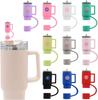 10mm Diameter Silicone Straw Covers, Straw Toppers for 40 Oz Tumbler with Handle, Dust-Proof Straw Caps for Water Bottle