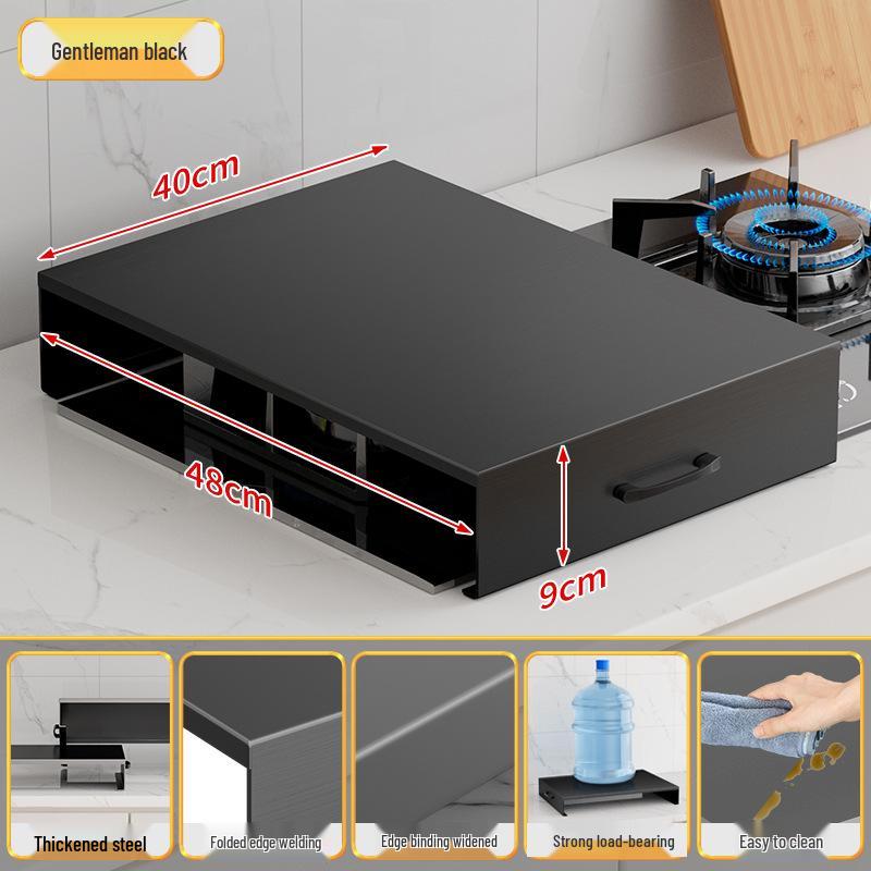 Gas Stove Shield & Countertop Organizer with Pot Base Stand & Induction Cooker Baffle