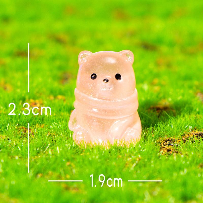 Micro Ornament Landscape Cute Noctilucent Bear For Home And Garden Decoration