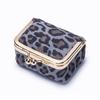 New leopard print cowhide mouth gold bag diamond ring jewelry bag mini ring necklace earrings jewelry box coin change bag