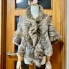 Used Rex Fur Poncho Cape