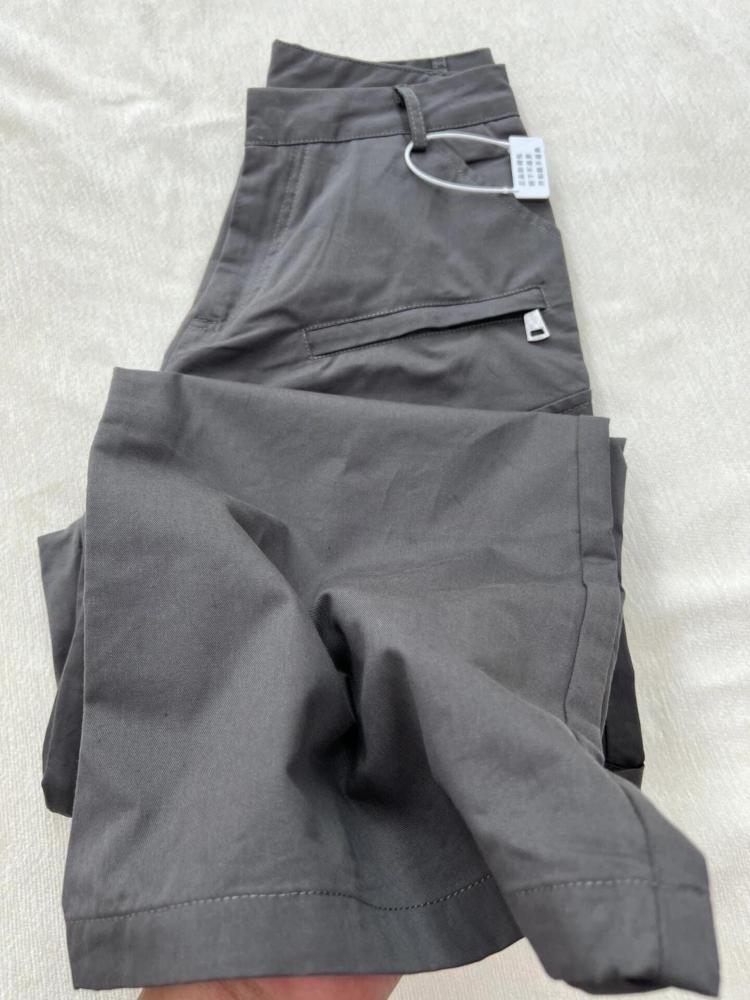 2025 Spring Summer New Gray Cargo Pants Women's High Waisted Thin American Retro Straight Wide-leg Pants Y2k Casual Flared Pants