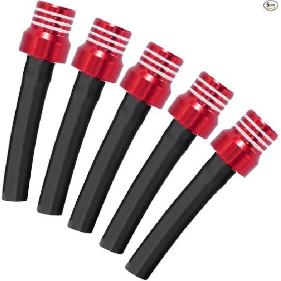 Gas Cap Vent Hose Fuel Tank Vent Valve Tube with Check Ball Universal CNC Red