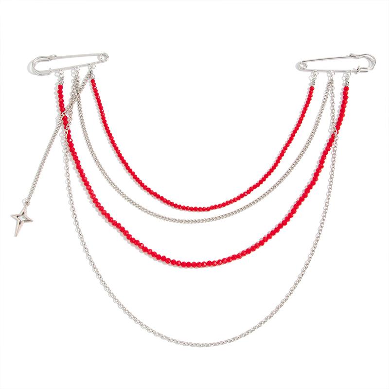 1 STKS Kwastje Ketting Broche Blazer Pak Decoratie Gepersonaliseerd Accessoire Formele & Casual Kleding Ster Bedeltje Damesmode
