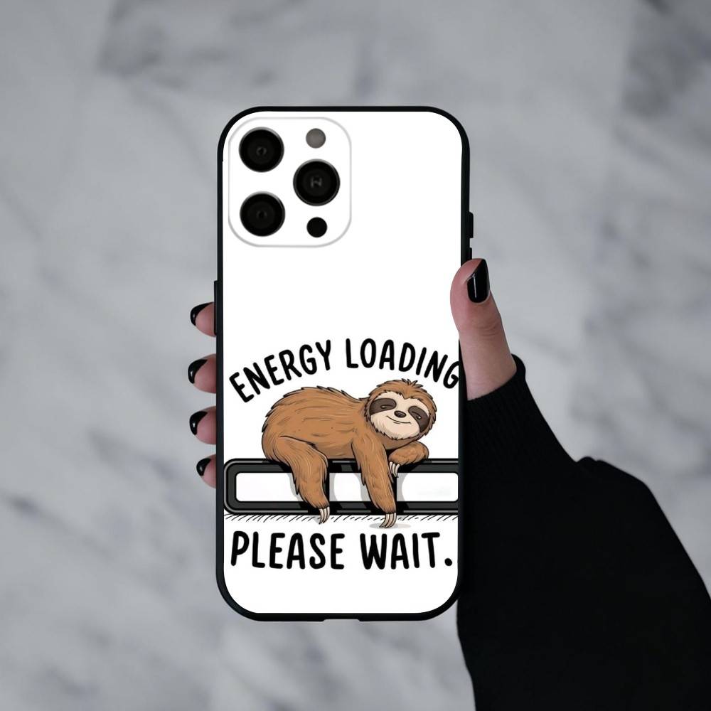 Animal Cute C-Cartoon S-Sloth Phone Case For iPhone 17pro,16,15,14,13,12,11 Plus,Pro Max,XS,Soft Silicone Black Cover