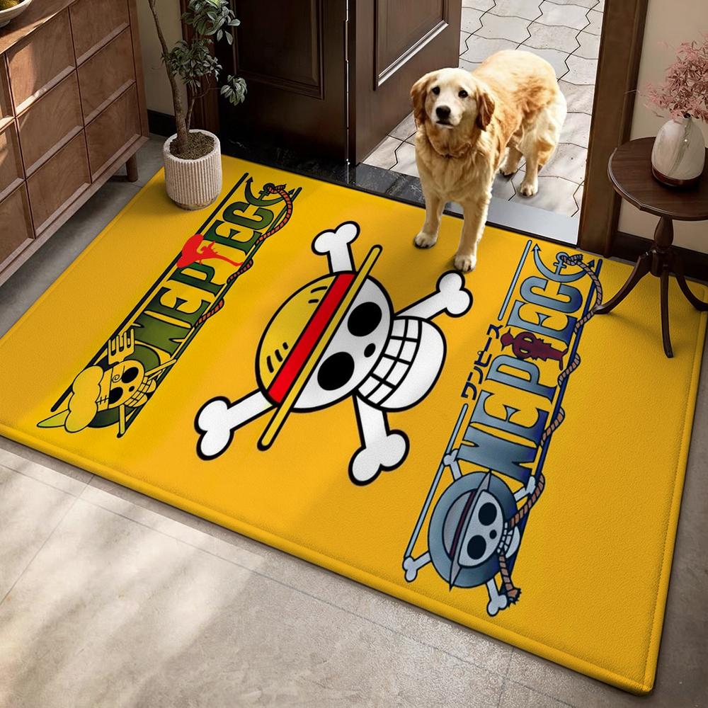 Straw Hat Pirates' Adventure Rectangular Rug Soft Nonslip Carpet For Living Room Play Area Hallway Home Decor Memorial Gift