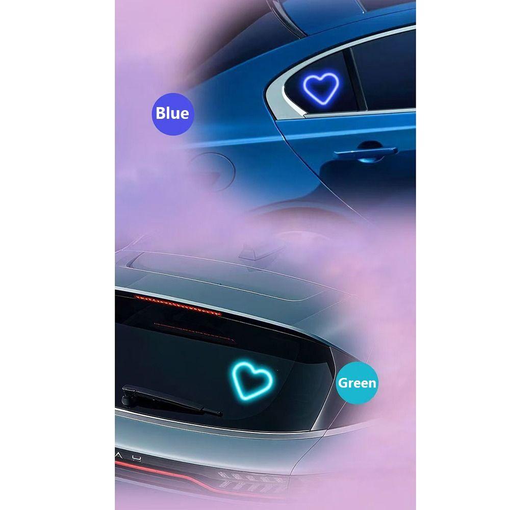 Wireless Heart-shaped Neon Light LED Illumination Car Interior Atmosphere Lamp Motor Decoration