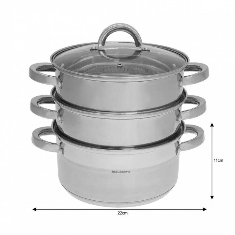 Garnek Na Parę Klausberg 4 Elem. 22Cm Kb-7142
