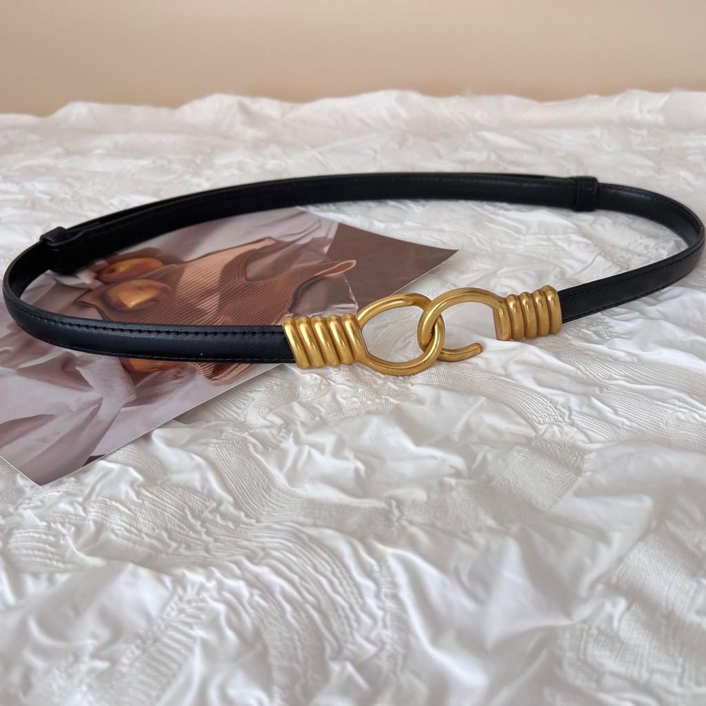 Trendy Retro Hook Buckle Belt In Pu Leather For Women's Spring Fashion Styles