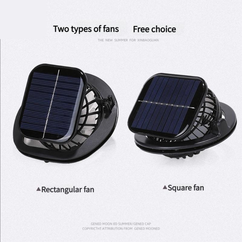 Clip Fan Solar USB Rechargeable Battery Fan Large Wind Cooling Handheld Hole Digging Electric Fan Multipurpose