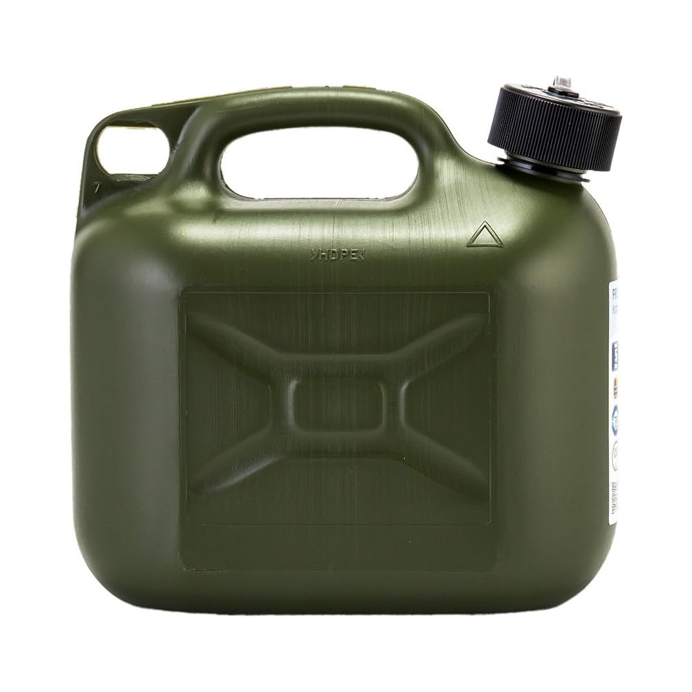 Hunersdorff Fuel Can Pro 5L Olive Poly Tank Water Tank Outdoor Camping Canister