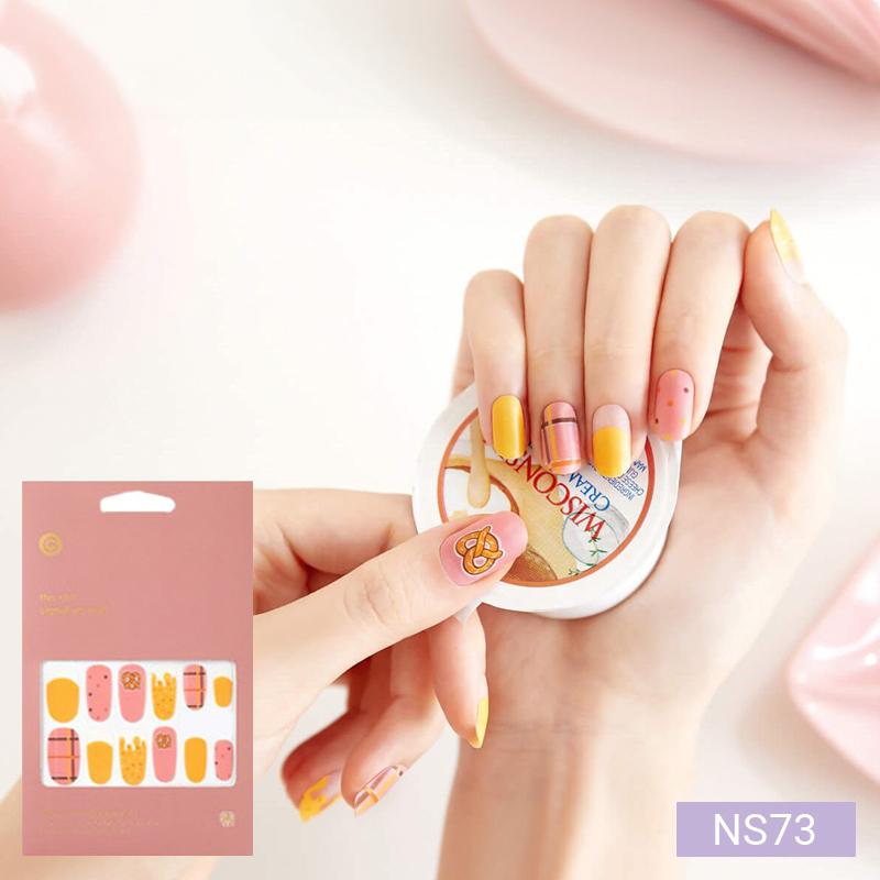 Vibrant Pop Nail Stickers 24pcs | Self-Adhesive Strips, Rainbow &Neon Mix, Quick 5-Min Manicure